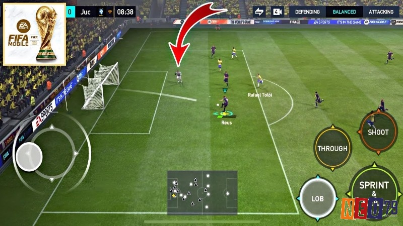 Giao diện nâng cấp cầu thủ trong game fifa mobile với nhiều tùy chọn cải thiện chỉ số